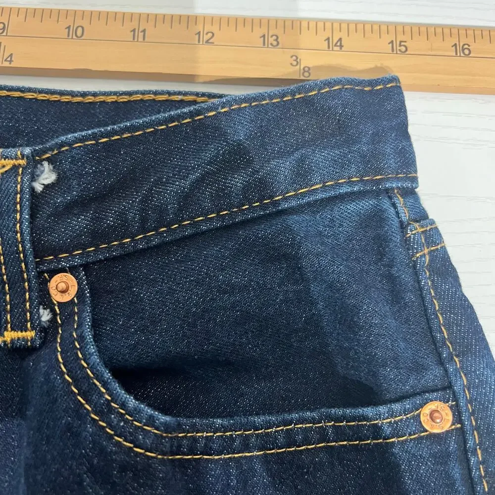Levi's 505 Relaxed Straight Leg Denim Blue Jeans | Men's Size 30X32